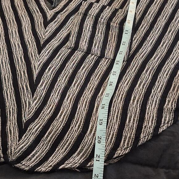 Free People Shirt Women's XS Bohemian Striped Coastal Beachy Cropped Dolman - Picture 9 of 11